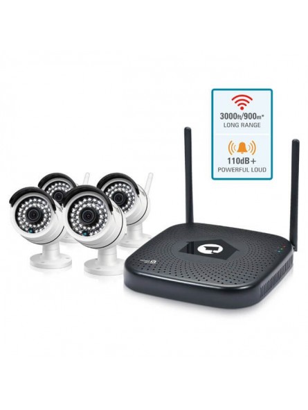 Kits CCTV WiFi 960P Kits 4 canaux + 2 caméras + 5 capteurs + Disque dur 1 To-ppal