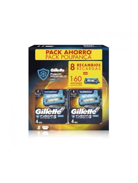 Recambios Maquinilla Afeitar Gillette Fusion 5 Proshield Chill 8uds-ppal