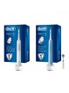 2 Pack Rechargeable Electric Toothbrushes Oral-B Pro 3 3000 + Pro 3 3700-1