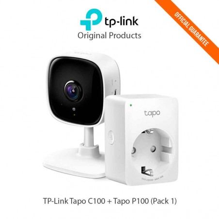 Comprar Pack Cámara TP-Link Tapo C100 + Enchufe Tapo P100 (Pack 1)