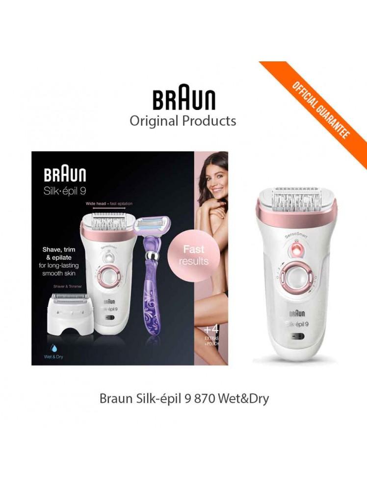Braun Silk-épil 9 Flex Wet & Dry epilator, Design Edition with 4
