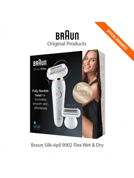 Épilateur électrique Braun Silk-épil 9002 Flex Wet & Dry-ppal