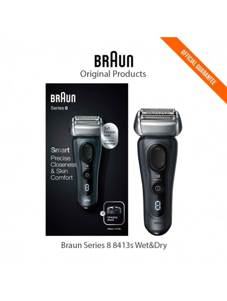 Rechargeable Electric Shaver Braun Series 8 8413s Wet&Dry-ppal