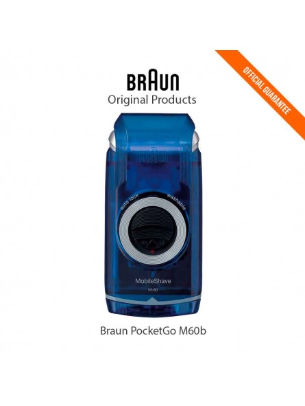 Braun M-60B Blue Pocket Go AA Battery Electric Shaver