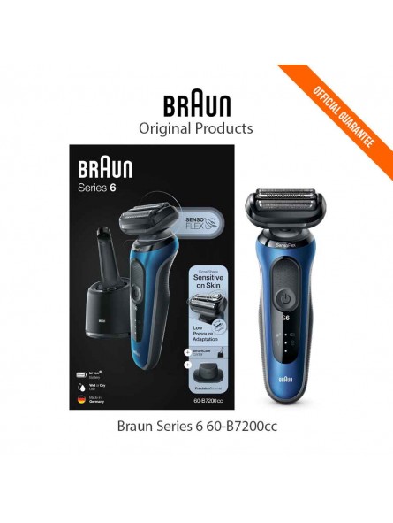 Rechargeable Electric Shaver Braun Series 6 60-B7200cc-ppal