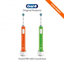 Oral-B PRO 600 CrossAction - Pack 2 Cepillos Eléctricos Recargables