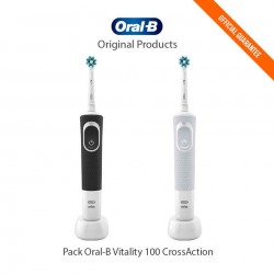 Oral-B Vitality 100 CrossAction - Pack 2 Brosses à dents électriques rechargeables