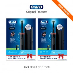 Pack 2 Brosses à dents Électriques Rechargeables Oral-B Pro 3 3500