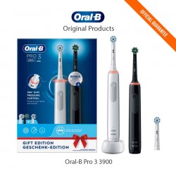 2 Pack Rechargeable Electric Toothbrushes Oral-B Pro 3 3900