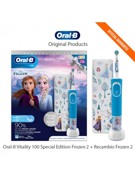 Cepillo de dientes eléctrico niños Oral-B Vitality 100 Kids Box Special Edition Frozen 2-ppal
