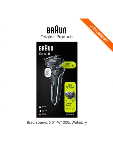 Afeitadora Eléctrica Inalámbrica Braun Series 5 51-W1000s Wet&Dry-ppal