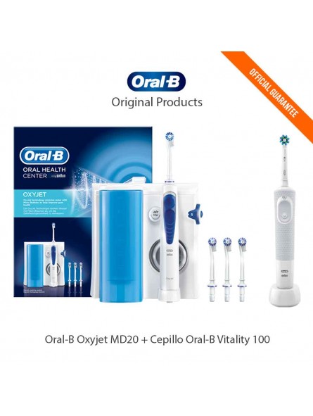 Hydropulseur dentaire Oral-B Oxyjet MD20 + Brosse à dents Oral-B Vitality 100-ppal