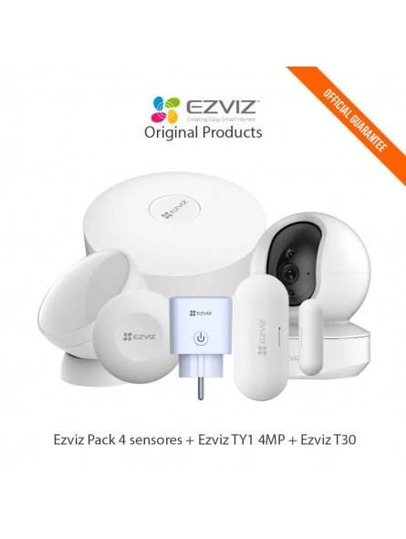 EZVIZ Pack 4 sensores + Ezviz TY1 4MP + Ezviz T30-ppal